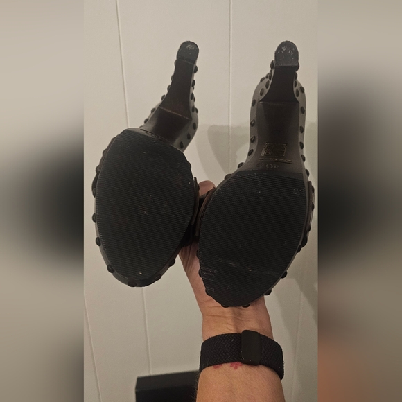 Dolce & Gabbana Brown Studded Heeled Sandals 40.5 / 9.5 - Picture 13 of 15